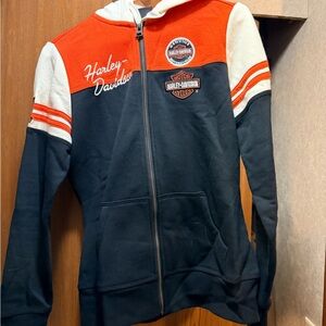 Harley-Davidson Black and Orange Hoodie